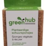 GREENHUB éponge végétale à récurer 2pc