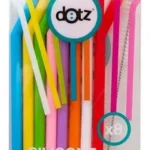 DOTZ 8 pailles sil. + brosse 16,5cm