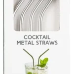 VIN BOUQUET Paille en inox+goupillon 4pc