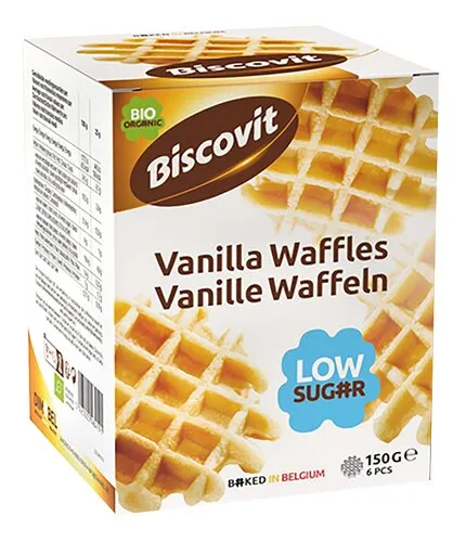 4046742 BISCOVIT Gaufre Vanille Edulcor.Bio 150g - Image 1